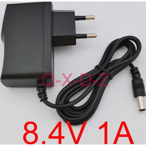 1PCS High quality 8.4V 1000mA 1A 5.5mm x 2.1mm Universal AC DC Power Supply Adapter Wall Charger EU Plug For lithium battery