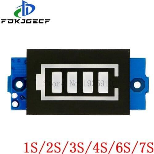 10pcs 1S 2S 3S 4S 6S 7S Single Lithium Battery Capacity Indicator Module Display Electric Vehicle Battery Power Tester Li-ion