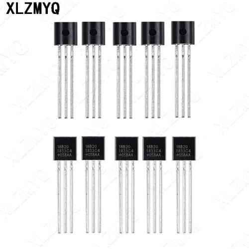 10pcs/lot DS18B20 TO-92 Sensor Electronic chip 18B20 chips Temperature Sensor IC 18b20 Diy Electronic Kit