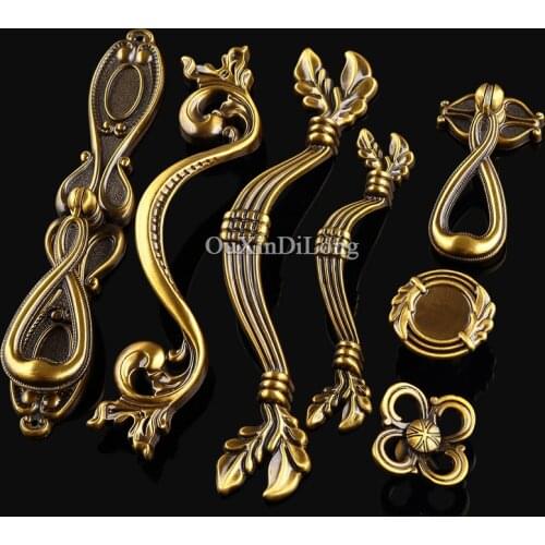 Top Designed 10PCS European Antique Kitchen Door Furniture Handles Cupboard Drawer Dresser Wardrobe Cabinet Pull Handles & Knobs