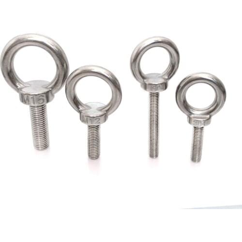5PCS/LOT M3*10/M4*10/M5*10MM 304 Stainless Steel Lifting Eye Bolts Ring Screw Loop Hole for Cable Rope Lifting