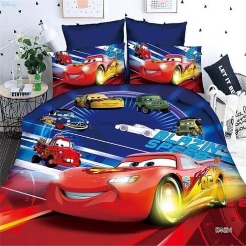 Blazin Speed Lightning McQueen 95 Cars for Kids Boys Girls Bedding Sets Duvet Cover Bed Sheet Pillowcases Single Twin Full Size