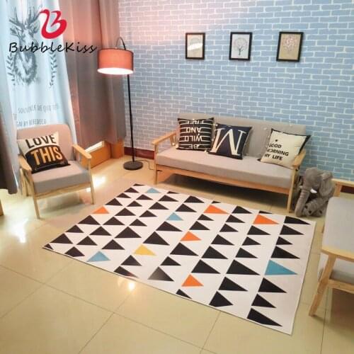 Bubble Kiss Modern Living Room Carpet Nordic Geometric Bedroom Decor Coffee Table Rug Black White Simple Bedside Area Rug Carpet