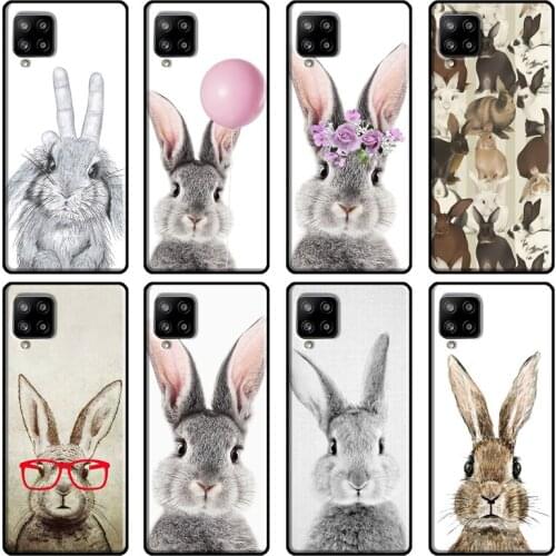 Cute Bunny Rabbit Soft Case For Samsung A21S A52 A12 A31 A41 A51 A71 A20e M31 A10 A20 A40 A70 A50 A72 Coque