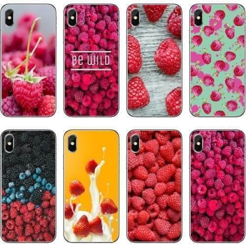 Summer Food Raspberry Accessories Phone Case For Samsung Galaxy S20 Ultra S10E S10 Lite S9 S8 Plus S7 S6 Edge Note 20 10 9 8
