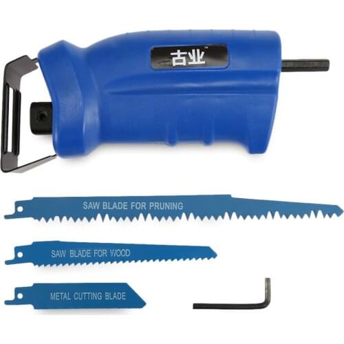 Power Tool Accessories Reciprocating Saw Electric Drill Attachment Metal Cutting wood Pruning Cutting Tool Set with 3 Blades
