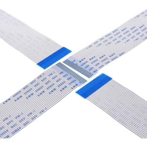 100pcs Flexible Flat Cable FFC 24 PIN 1.0 mm pitch same ends Length 60 70 80 100 120 150 200 250 300 400 450 500 600 700mm