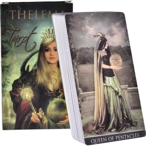 78pcs Thelema Tarot Cards Board Games Guidance Divination Fate Oracle English Family Party Playing Card Deck Game Entertainment