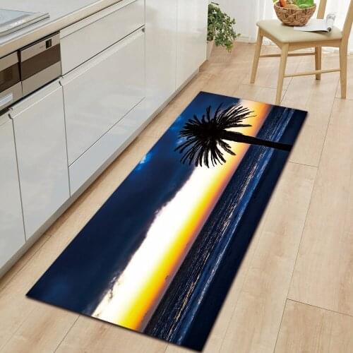 Modern Sea Kitchen Carpet Entrance Doormat Bedroom Hallway Floor Mat Bathroom Water Absorption Anti-Slip Long Rug