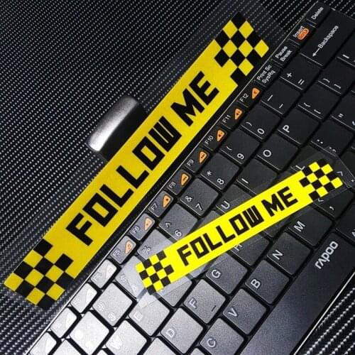 LuLuSticker #240 FOLLOW ME Street Racing Car Motorcycle Reflective Stickers and Decals Funny Trail Scratch Waterproof Sticker