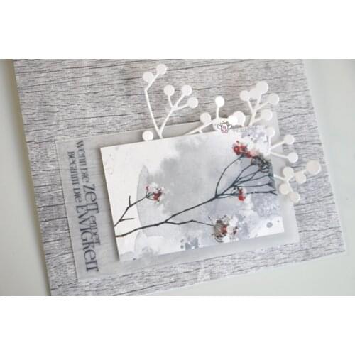 Mmao Crafts Metal Steel Cutting Dies New Flower fruit branch Stencil For DIY Scrapbook Paper/photo Cards Embossing Dies