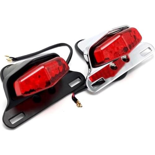 Motorcycle LED Tailight Rear Light Motorbike License Plate Light Brake Light