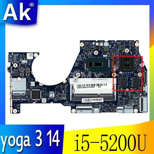 NM-A381 For Lenovo yoga 3 14 Laptop Motherboard nm-a381 i5-5200U CPU GT940M-2G Motherboard 100% Test original