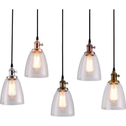Nordic Modern Industrialstyle E27 Business Restaurant Cafe Milk Tea Shop Pendant Lights High Quality Aluminum Glass Hanging Lamp