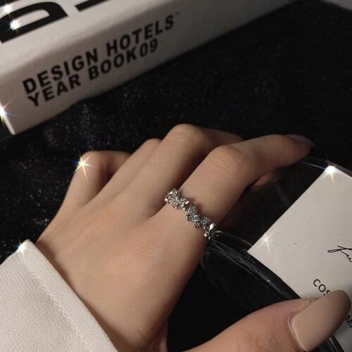 New Ins Creative Sweet Butterfly Ring Opening Adjustment All-Match Butterfly Rings For Women Girls Fashion Jewelry Gift