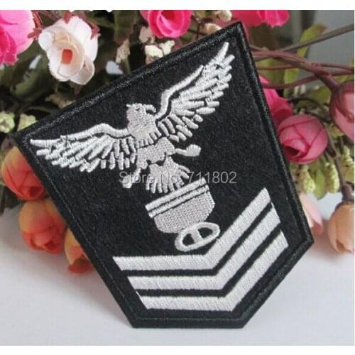 Eagle iron on patches black white embroidered pantch DIY Applique fashion jacket Badge wholesale 20pcs/lot