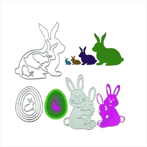 Easter Bunny Metal Cutting Dies for DIY Scrapbooking Album Paper Cards Decorative Crafts Embossing Die Cuts