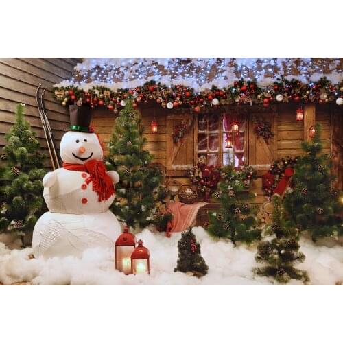 Christmas Photography Backdrops Christmas Snowman Interiors Decor Children Baby Studio Photo Background Photocall BackdropW4713