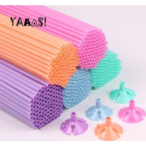 32cm Balloon Stick Hand Balloons Holder Latex Ballon Sticks Clips Birthday Party Decorations Kids Baloon Accessories