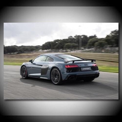 Modern Wall Art Canvas Painting Vehicle R8 v10 Sportscar Super Car Rear View Picture Print Posters for Living Room Decor