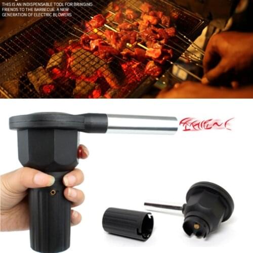 Outdoor electric blower BBQ portable barbecue hair dryer picnic hand-held fan camping ignition firing tool camping accessories