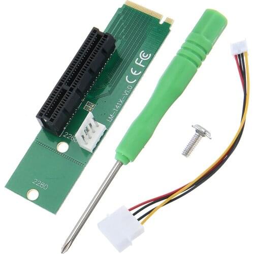 High Quality PCI-E 4X to NGFF M.2.B+ M Key Adapter Card Durable Computer Motherboard Adaptes With Converter Cards