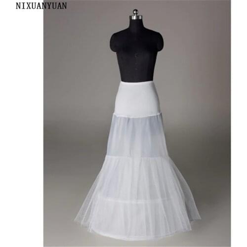 Novia Enaguas Underskirt Wedding Skirt Slip Wedding Accessories Chemise 2 two Hoops For Mermaid Train Dress Petticoat Crinoline