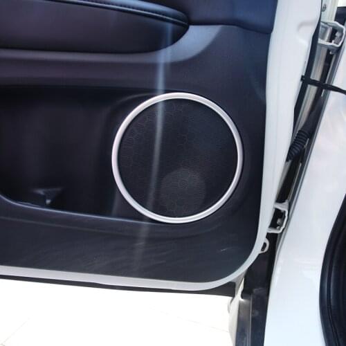 FOAL BURNING Car Matt Door Radio Protection Circle Trim Door Decorative Sequins Sticker For Honda HRV Vezel Hr-v 2015 2016 2017