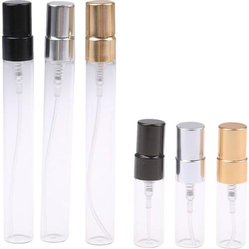 1Pcs 3ml/10ml Travel Portable Glass Perfume Bottle Mini Empty Transparent Glass Refillable Perfume Atomizer Bottle Container