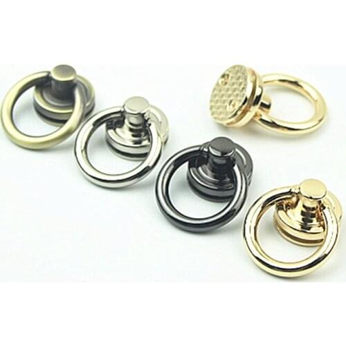 20pcs Inner Dia. 20mm O Ring Hook Buckle Metal Rivet Clip Screws Bag Strap Handle Hang Buckles DIY Chain Side Clasp Hardware