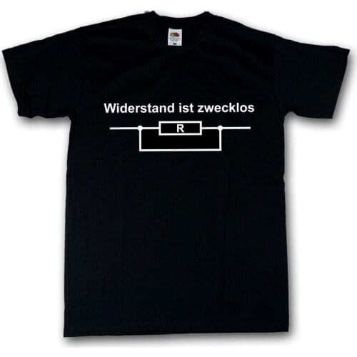 2019 Brand New Clothing Fashion MenS Resistance Is Futile Fun Shirt Black 100% Cotton Electricians Kate T Shirt