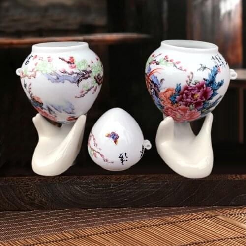 3 Pcs/set Ceramics Bird Parrot Food Water Bowl Feeder Pigeons Birds Cage Sand Cup Feeding Holder Bird Feeder Without Base ZA158
