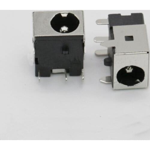 3pcs socket notebook power socket female seat five feet pin with column inline high temperature half pack