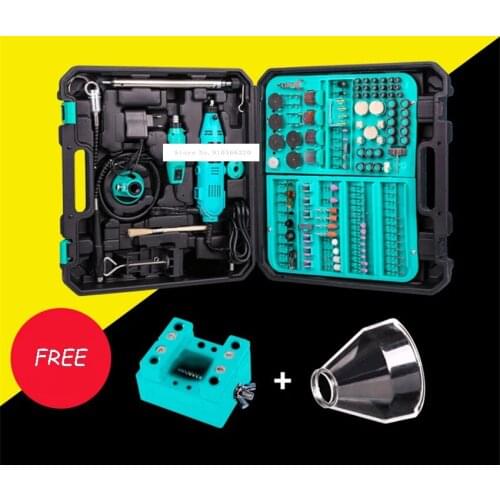 ASJ-15 Electric Jade Mill Set Wood Kit Tree-Root Electric Grinder 6 Gear Mini Electric Drill Set Grinding Polishing Cutting Tool