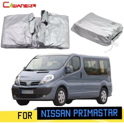 Cawanerl Car Cover Outdoor Anti-UV Sun Rain Snow Scratch Protection MPV Cover Windproof For Nissan Primastar 2001-2014