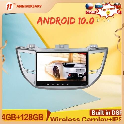 128 GB Android 10Car Radio Player GPS Navigation For Hyundai Tucson IX35 2014 + Car Stereo Multimedia Player DSP Carplay 4G SIM