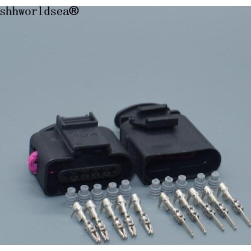 Shhworldsea 5 pin way 1.5mm electrical plug Auto Sealed Male wire Connector Kit 1J0973805 1J0973705 For AUDI VAG for Volkswagen