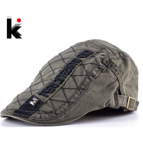 Adjustable Beret Caps Men Outdoor Casual Breathable Bone Brim Hats For Women Solid Cotton Boina Hat Male Berets Visor Peaked Cap