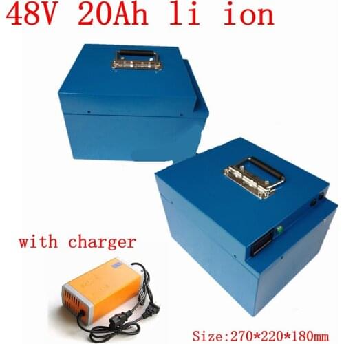 48v 20ah lithium ion battery 20AH li ion battery BMS for ebike 1500W scooter citycoco + 3A Charger