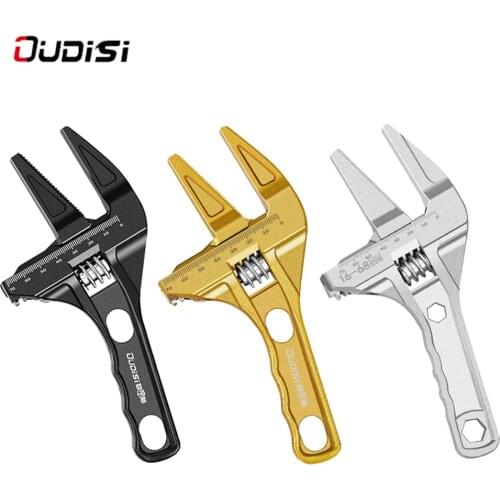Multi-function Adjustable Universal Spanner Aluminium Alloy Large Open Universal Wrench Water Pipe Repair Tool for Bathroom