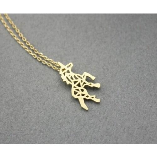 Trendy Cute Animal Shape Necklace Horse The Unicorn Pendant Necklace for Women