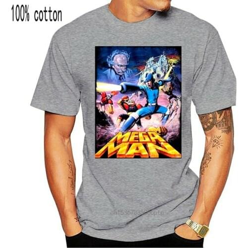 MEGA MAN - POSTERY MEGAMAN BLACK Mens Adult Short Sleeve T-Shirt