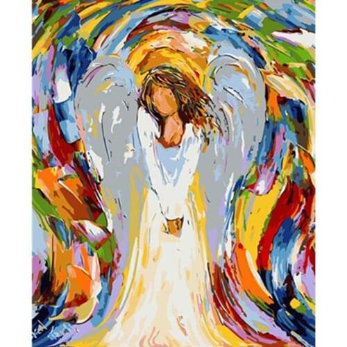 Abstract Angel Girl Figure DIY Painting By Numbers Wall Art Picture Acrylic Painting For Home Decoration Drop Shipping 60x75cm