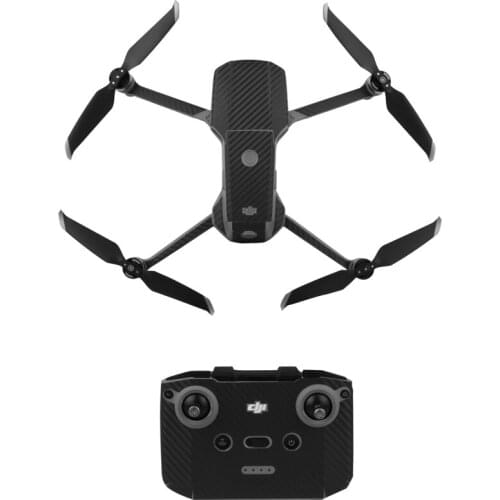 PVC Decal Skin Sticker For DJI Mavic Air 2 Drone Body Protection Film + Remote Controllers + 3 Batteries Skin Black