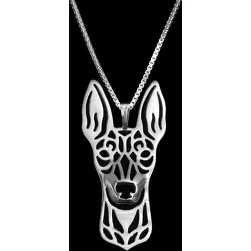 Gold Silver Color Toy Manchester Terrier Pendant Necklace Hunger Games Necklace Women Best Friend Choker 10pcs/lot