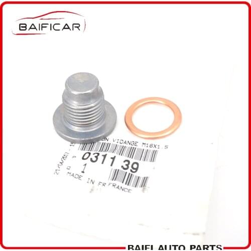 Baificar Brand Genuine Engine Oil Drain Plug Nut Gasket 031139 For Peugeot 207 308 3008 4008 Citroen C3 C4 PICASSO 1.4 1.6 16V