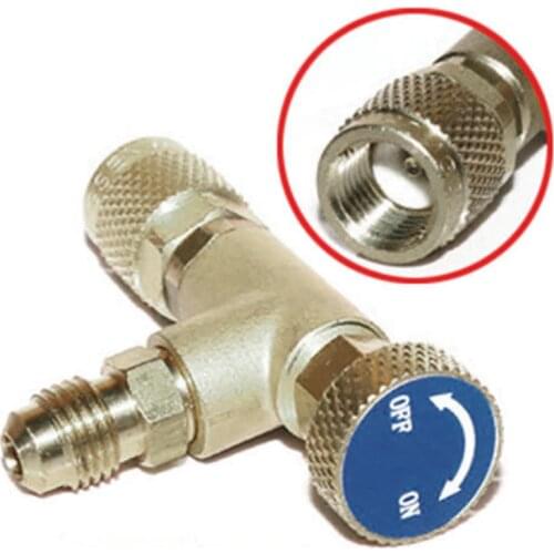 1/4-5/16 R410 R32 Copper Flow Control Valves For Charging Refrigerant Hose