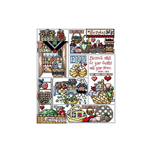 Lovely kit 19-20 Cross stitch Handmade 14CT Counted Canvas DIY,Cross-stitch kits,Embroidery JJ236 I love basket 33-38