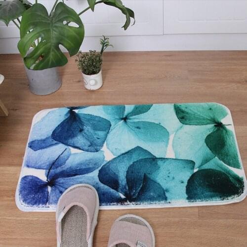 Bathroom Durable Rugs Water-absorption Non-slip Rectangle Printed Entrance Door Kichen Simple Soft Hot Sale Household Carpet