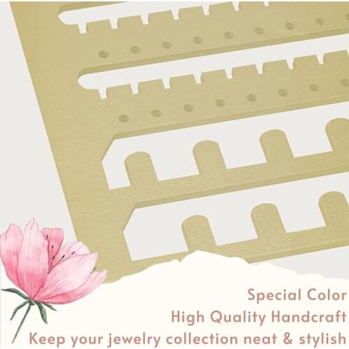 Q39C Wooden Hanging Jewelry Organizer Wall Mounted Necklace Earrings Display Stand Ear Studs Holder Storage Rack Home Decor